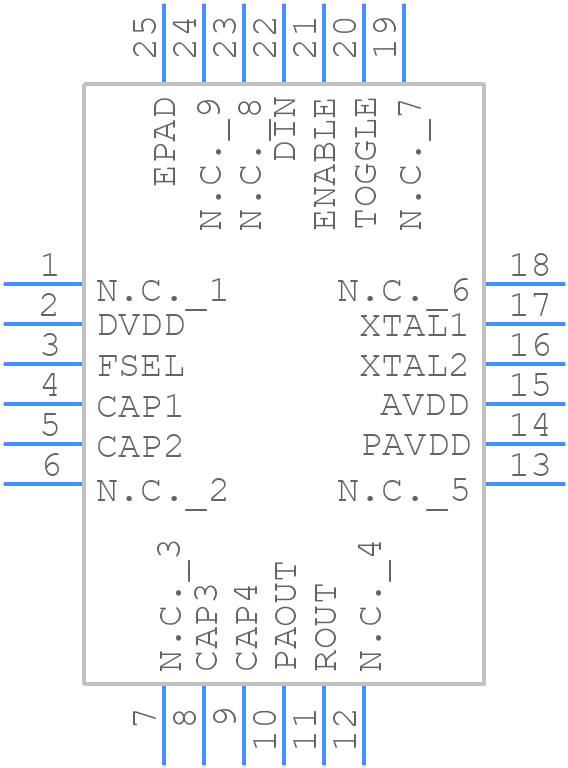MAX7058ATG+ - Analog Devices - PCB symbol