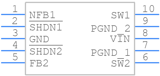 LT1945EMS - Analog Devices - PCB symbol