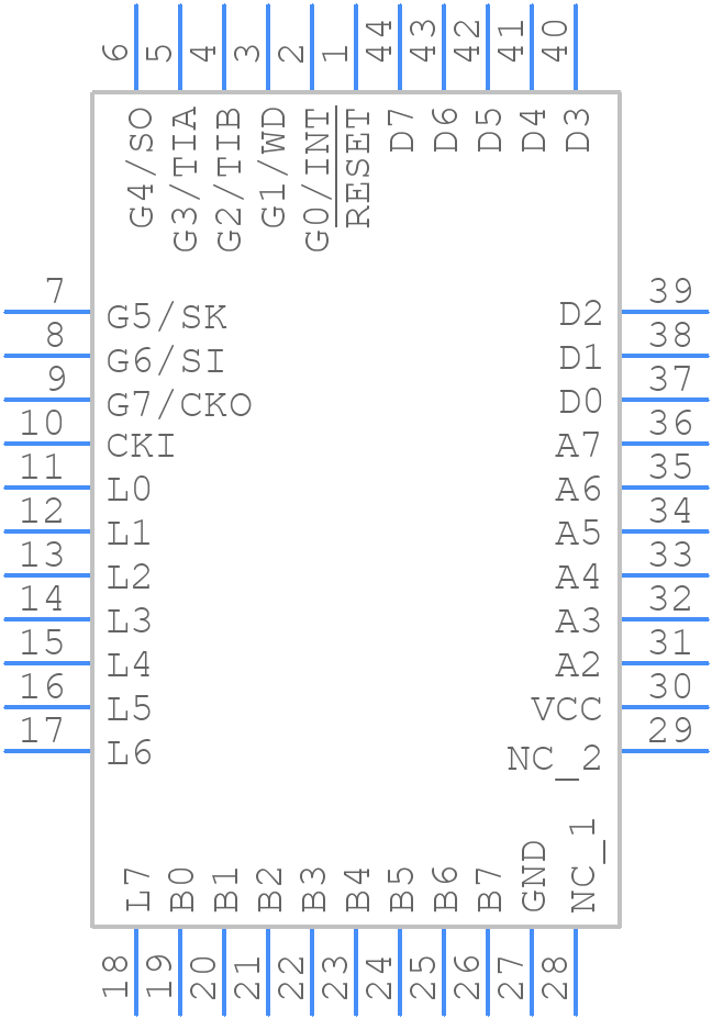 COP8CDR9HVA8/NOPB - Texas Instruments - PCB symbol