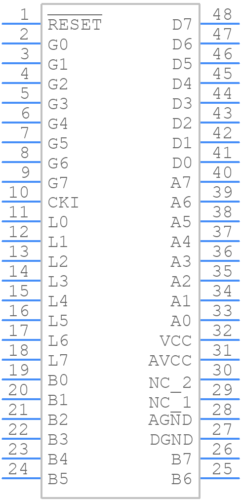 COP8CBR9IMT8/NOPB - Texas Instruments - PCB symbol