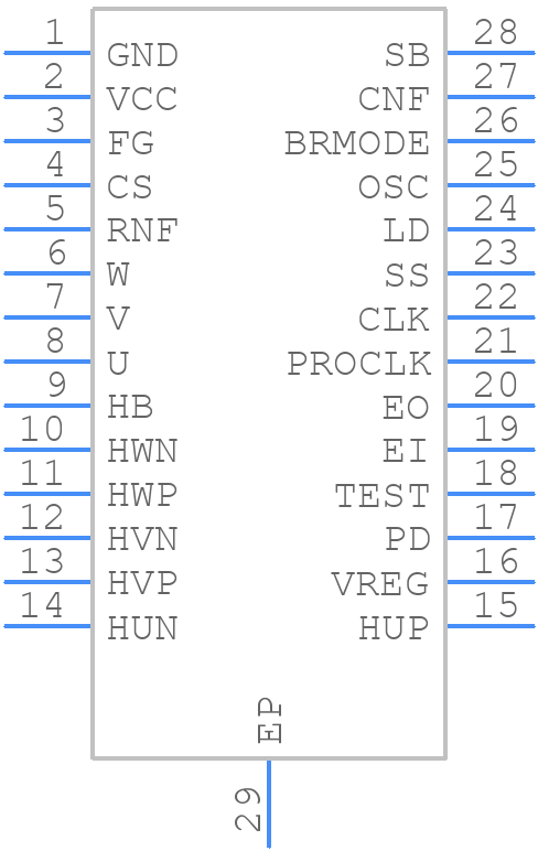 BD67929EFV-E2 - ROHM Semiconductor - PCB symbol