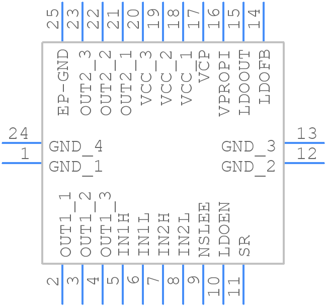 DRV8850RGYR - Texas Instruments - PCB symbol