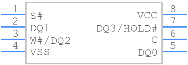 MT25QU128ABA1ESE-0SIT - Micron - PCB symbol