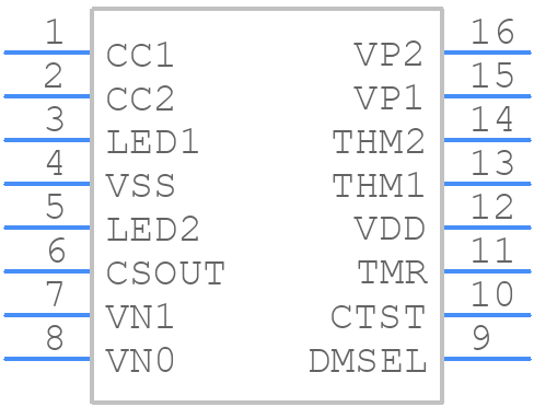 DS2711EB+T - Analog Devices - PCB symbol