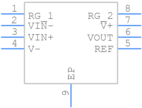 INA188IDRJR - Texas Instruments - PCB symbol