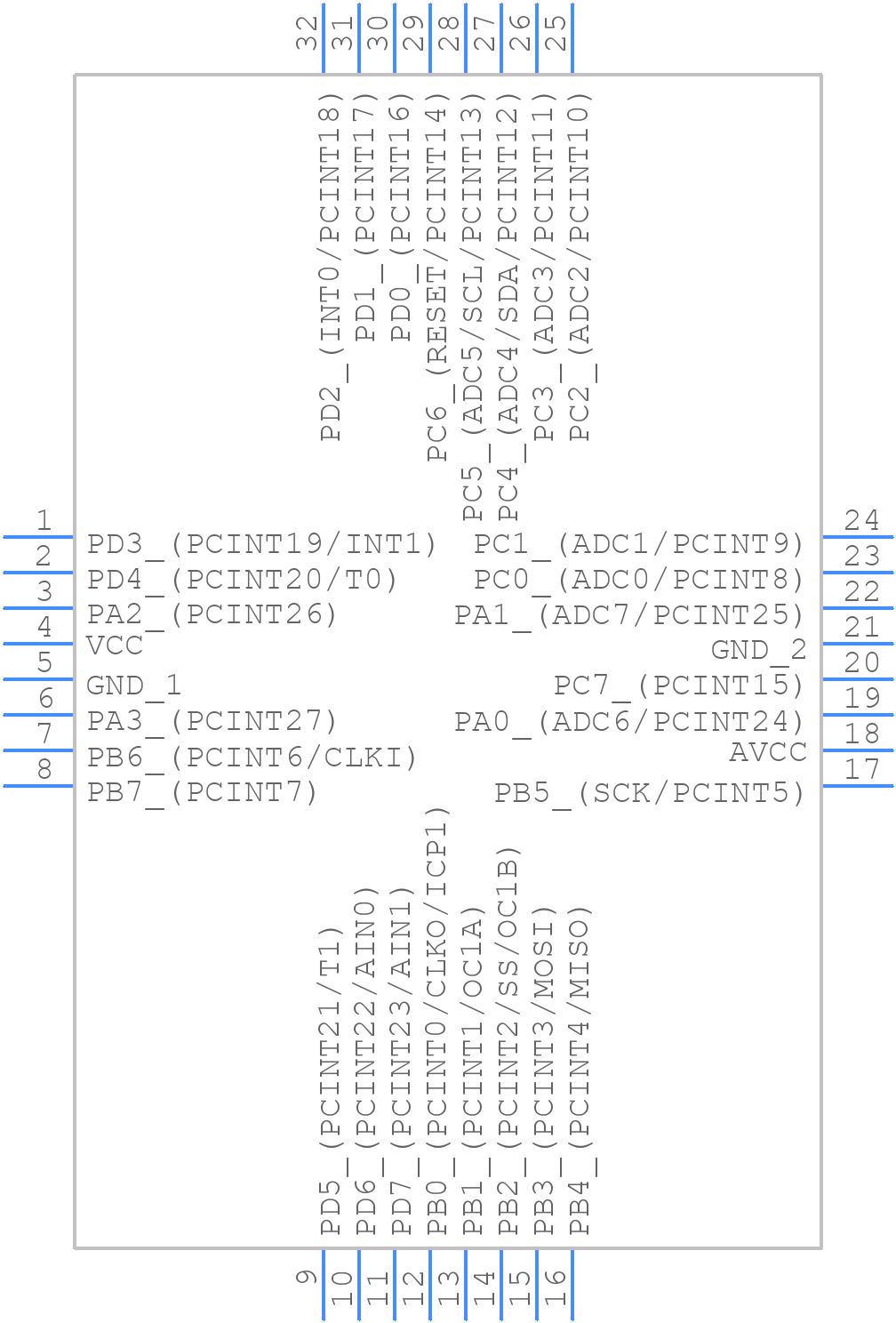 ATTINY88-AU - Microchip - PCB symbol