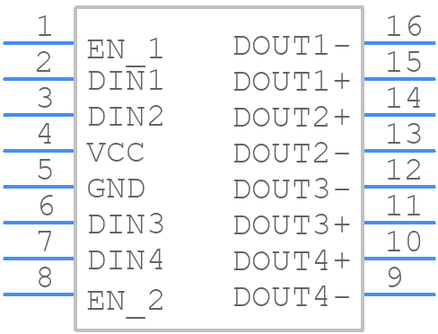 DS90LV047ATMX/NOPB - Texas Instruments - PCB symbol