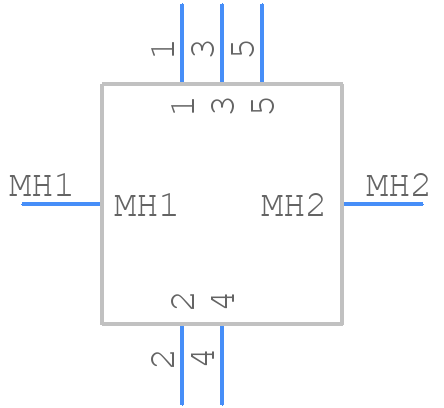 USB3106-30-0230-A - GCT (GLOBAL CONNECTOR TECHNOLOGY) - PCB symbol