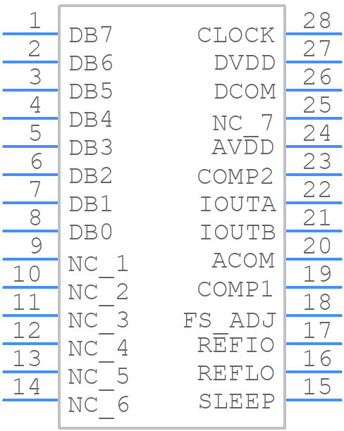 AD9708AR - Analog Devices - PCB symbol