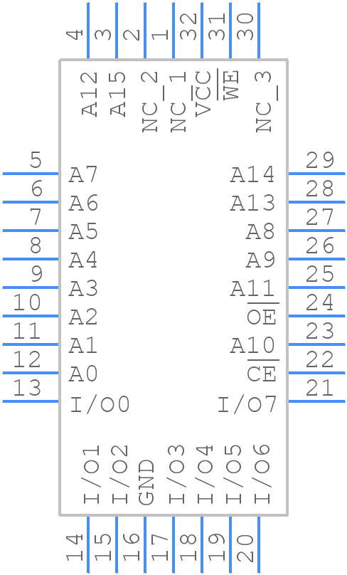 AT29C512-70JU - Microchip - PCB symbol