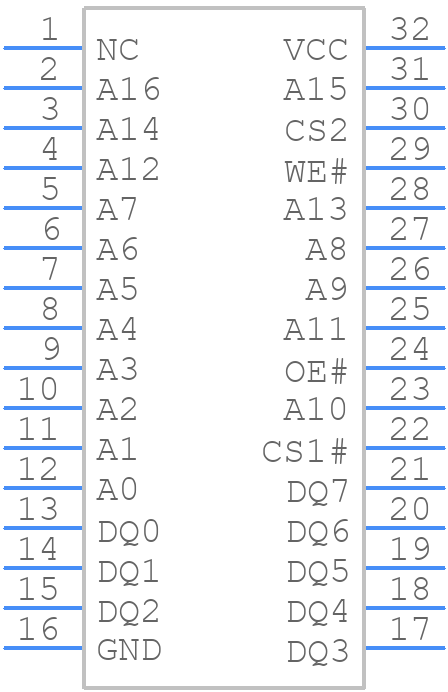 R1LP0108ESP-5SI - Renesas Electronics - PCB symbol