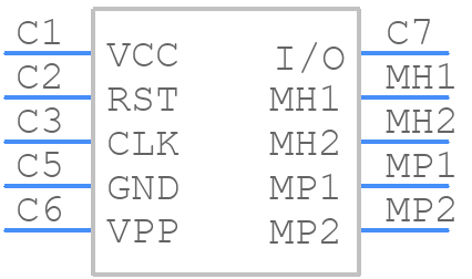 SIM8050-6-0-14-01-A - GCT (GLOBAL CONNECTOR TECHNOLOGY) - PCB symbol