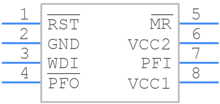 MAX6797AKATWD8+T - Analog Devices - PCB symbol