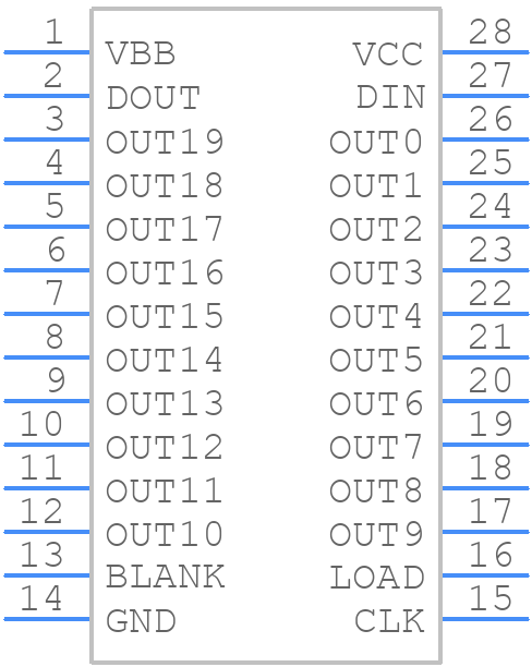 MAX6921AWI/V+ - Analog Devices - PCB symbol