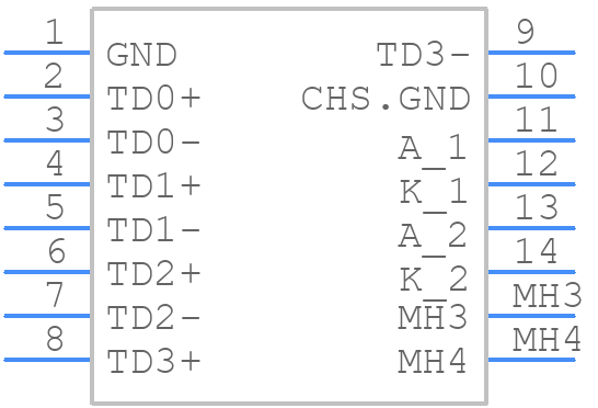 HFJ11-E2G48E-L12RL - Halo Electronics - PCB symbol