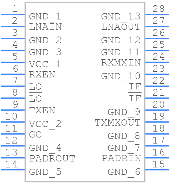 MAX2411AEEI+ - Analog Devices - PCB symbol