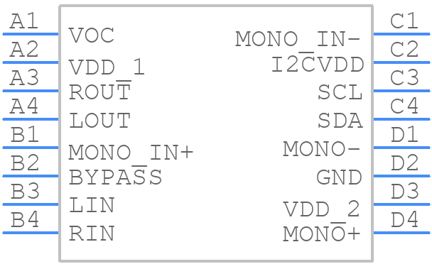 LM49120TLX/NOPB - Texas Instruments - PCB symbol