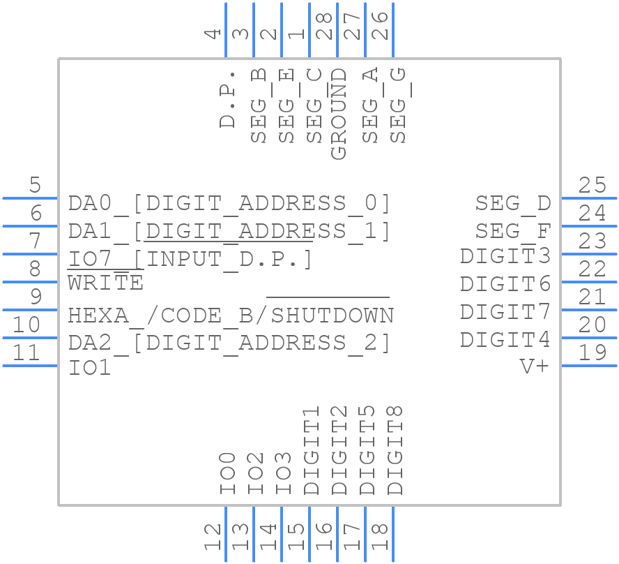 ICM7218CIQI+ - Analog Devices - PCB symbol