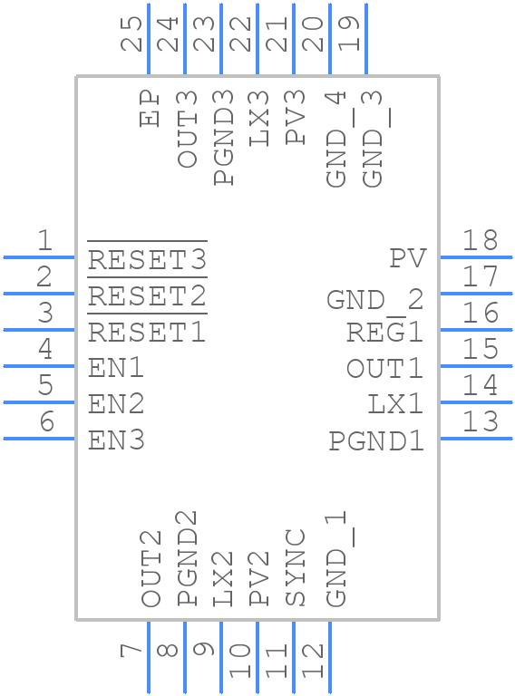 MAX20014ATGF/V+ - Analog Devices - PCB symbol