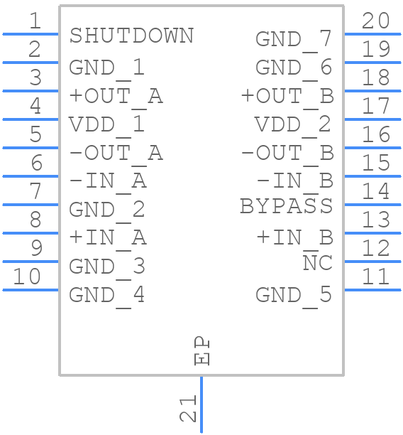 LM4866MTEX/NOPB - Texas Instruments - PCB symbol