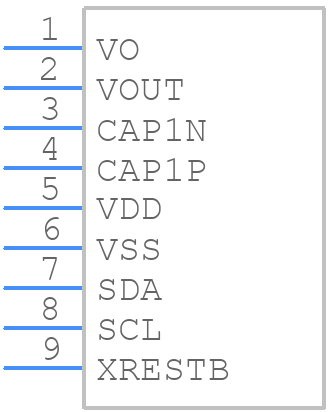 AQM0802A-RN-GBW - Costava - PCB symbol