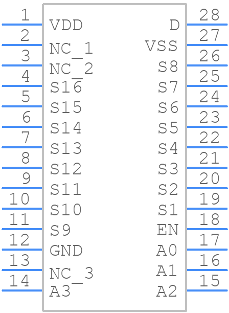 ADG706BRUZ-REEL - Analog Devices - PCB symbol