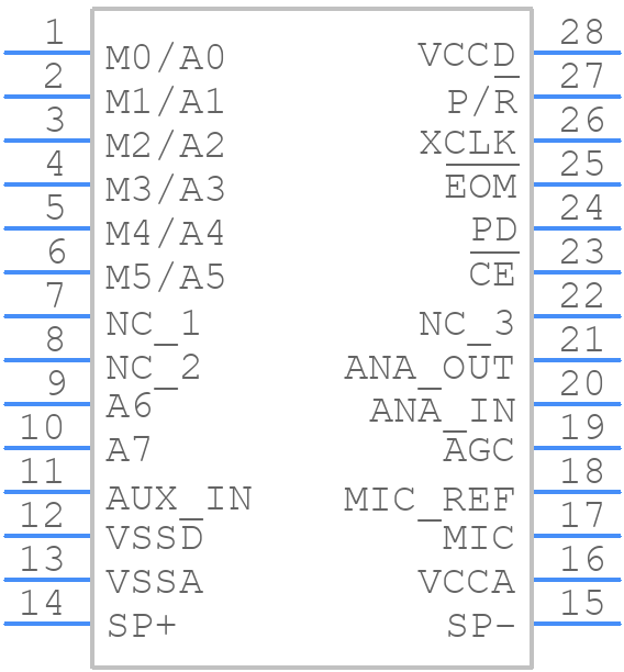 ISD1016AP - Nuvoton - PCB symbol