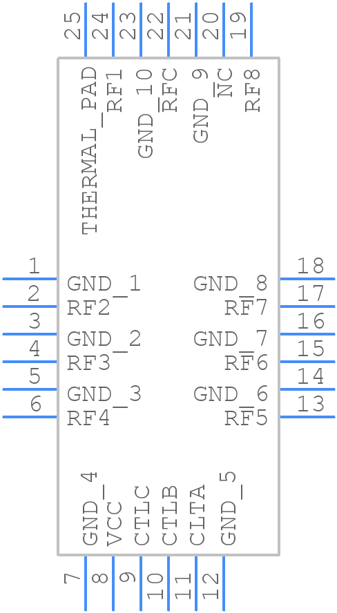 HMC321LP4 - Analog Devices - PCB symbol