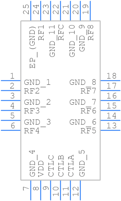 HMC321ALP4E - Analog Devices - PCB symbol