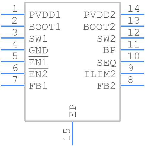 TPS54383PWPG4 - Texas Instruments - PCB symbol