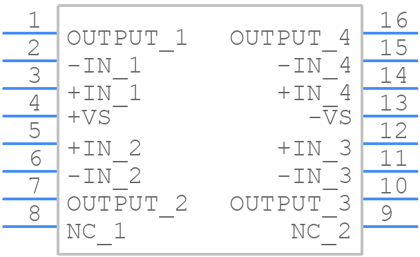 AD713JRZ-16-REEL7 - Analog Devices - PCB symbol