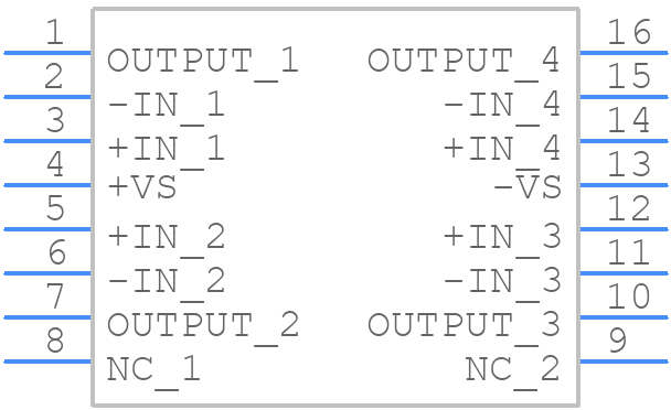 AD713JRZ-16-REEL - Analog Devices - PCB symbol