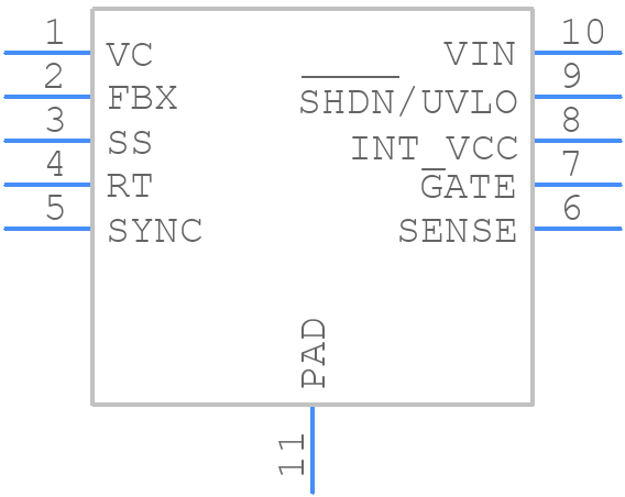 LT3757HMSE#PBF - Analog Devices - PCB symbol