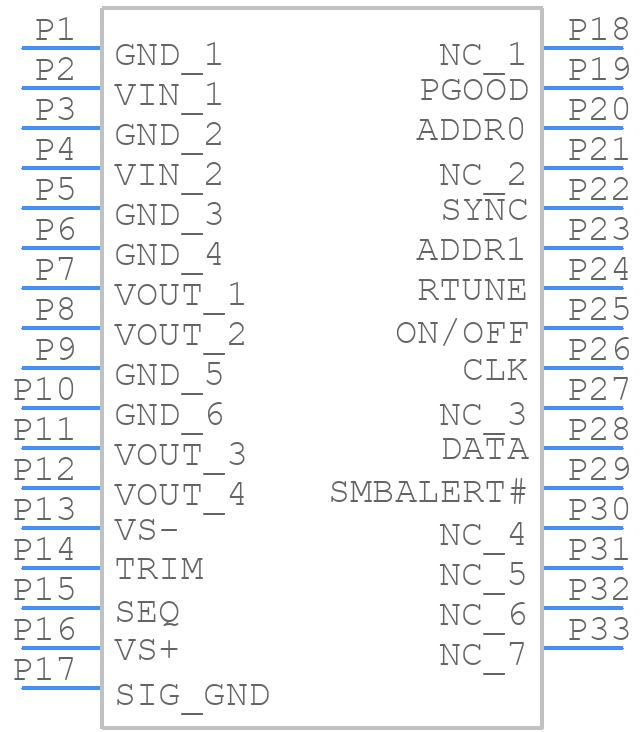 GDT080A0X3-SRZ - OmniOn Power - PCB symbol