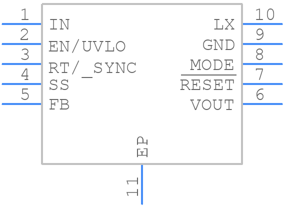 MAX17532ATB+T - Analog Devices - PCB symbol