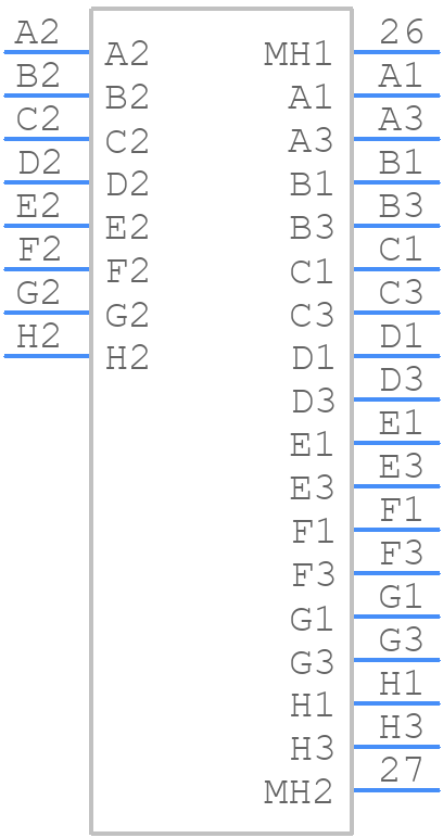 M80-MH313M5-08 - Harwin - PCB symbol
