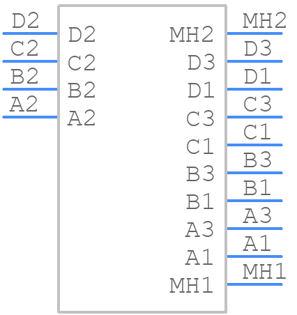 M80-MH313M5-04 - Harwin - PCB symbol
