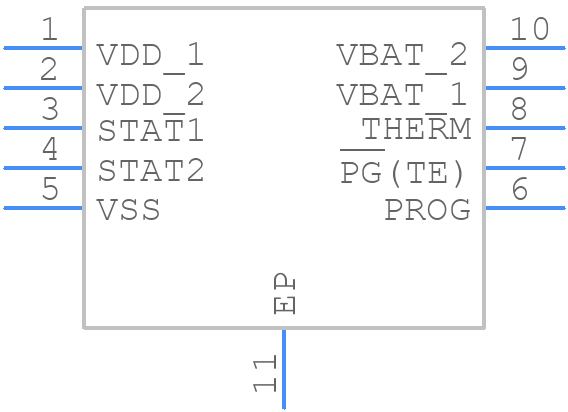 MCP73833-NVI/MF - Microchip - PCB symbol