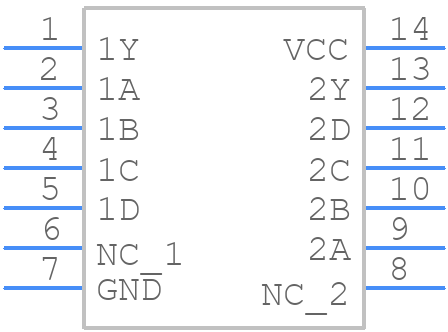 CD74HC4002MG4 - Texas Instruments - PCB symbol