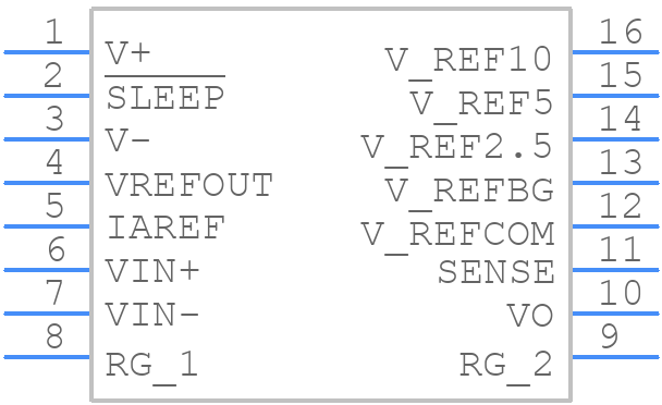 INA125UA/2K5E4 - Texas Instruments - PCB symbol