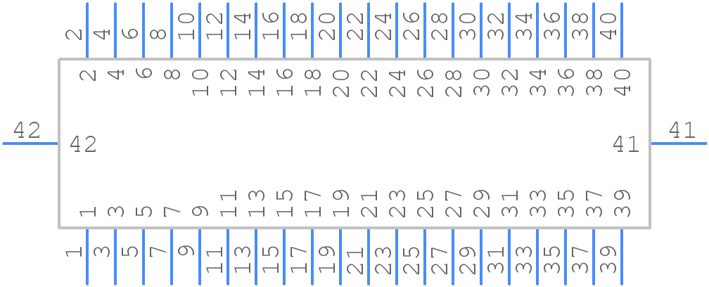 DF17(2.0)-40DP-0.5V(57) - Hirose - PCB symbol