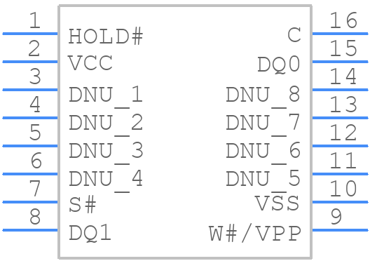 M25P128-VMF6PB - Micron - PCB symbol