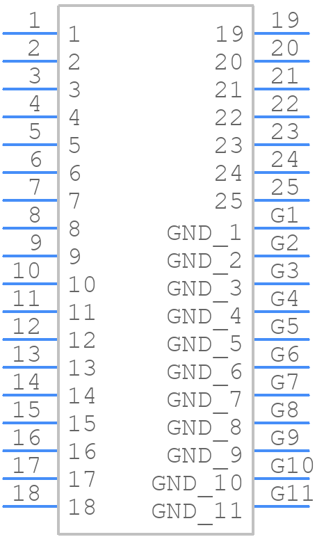 DF36A-25S-0.4V(51) - Hirose - PCB symbol
