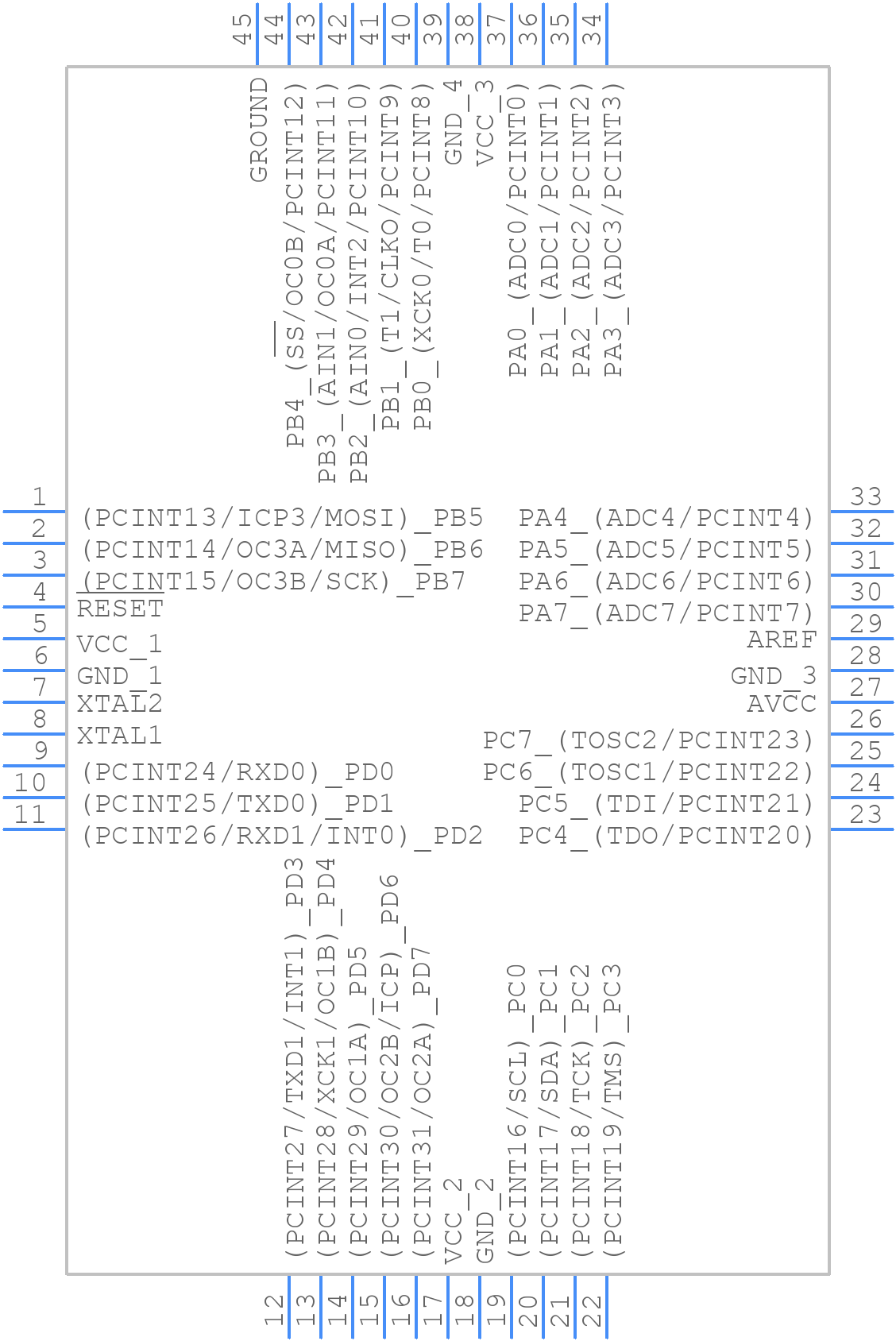 ATMEGA644PA-MN - Microchip - PCB symbol