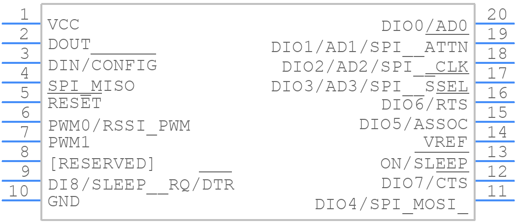 XB24CDMUIT-001 - Digi International - PCB symbol