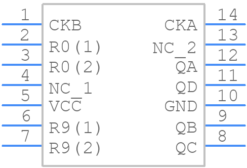 SN74LS90DRE4 - Texas Instruments - PCB symbol