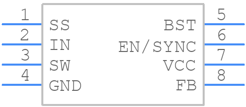 MP2233DJ-LF-Z - Monolithic Power Systems (MPS) - PCB symbol