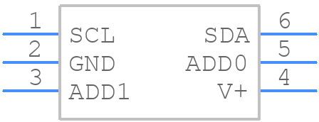 TMP100AQDBVRQ1 - Texas Instruments - PCB symbol