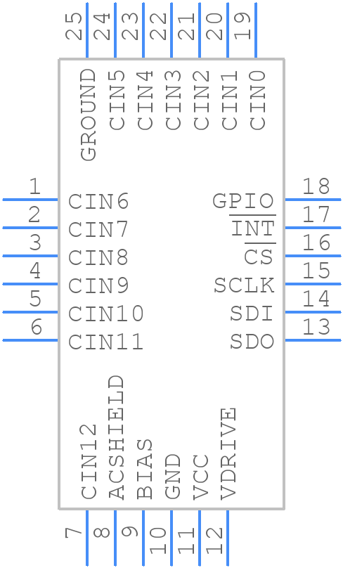 AD7147PACPZ-1RL - Analog Devices - PCB symbol