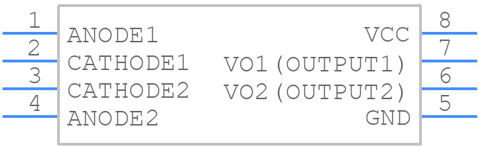TLP2662(D4-TP1,F) - Toshiba - PCB symbol